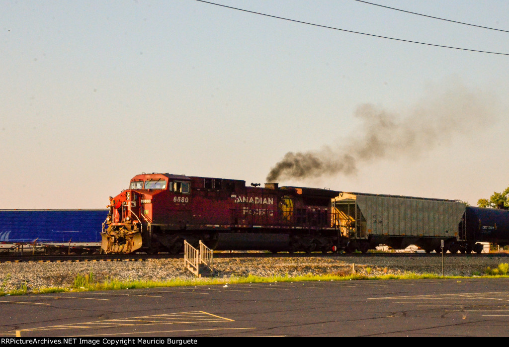 CP AC44CW Locomotive leading a train